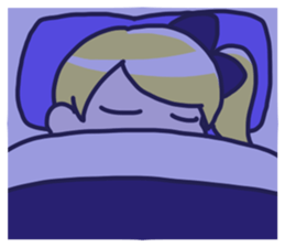 Side tail girl sticker #2183715