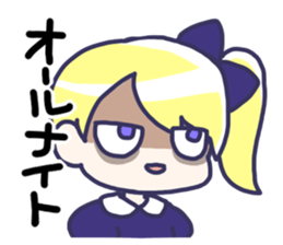 Side tail girl sticker #2183718