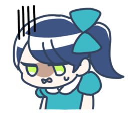 Side tail girl sticker #2183720