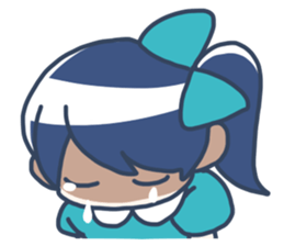 Side tail girl sticker #2183722