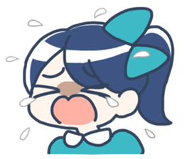 Side tail girl sticker #2183723