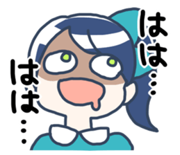 Side tail girl sticker #2183726