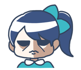 Side tail girl sticker #2183727