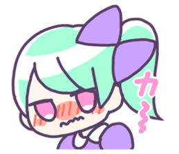 Side tail girl sticker #2183728