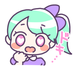 Side tail girl sticker #2183730