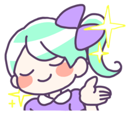 Side tail girl sticker #2183731