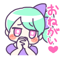 Side tail girl sticker #2183732