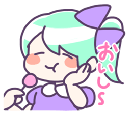 Side tail girl sticker #2183733