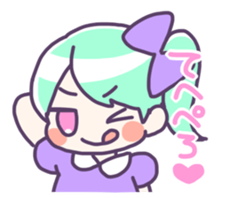 Side tail girl sticker #2183734