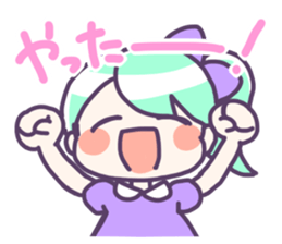 Side tail girl sticker #2183735