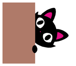 Gesture Black Cat sticker #2183736