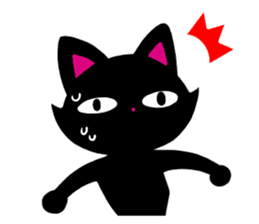 Gesture Black Cat sticker #2183739