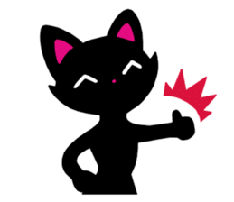 Gesture Black Cat sticker #2183741