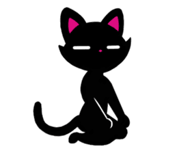 Gesture Black Cat sticker #2183742