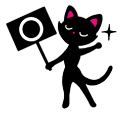 Gesture Black Cat sticker #2183743