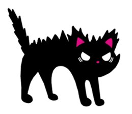 Gesture Black Cat sticker #2183745