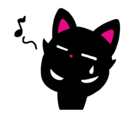 Gesture Black Cat sticker #2183746