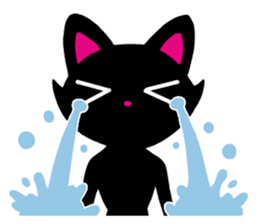 Gesture Black Cat sticker #2183747