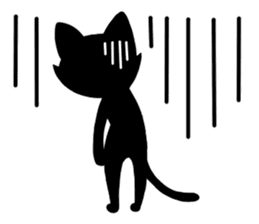 Gesture Black Cat sticker #2183748