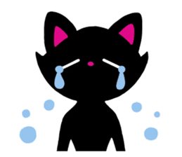 Gesture Black Cat sticker #2183749