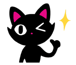 Gesture Black Cat sticker #2183750
