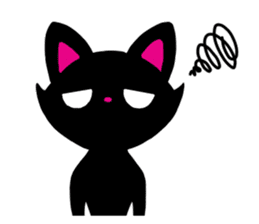 Gesture Black Cat sticker #2183751
