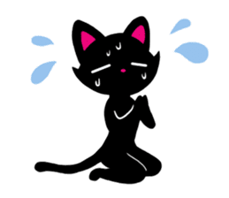 Gesture Black Cat sticker #2183754