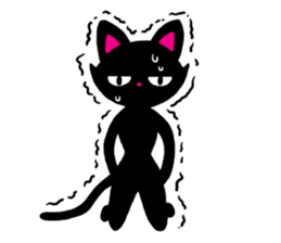 Gesture Black Cat sticker #2183755