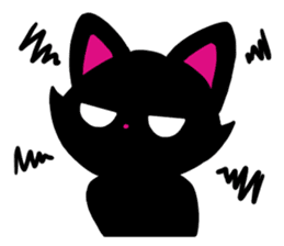 Gesture Black Cat sticker #2183756