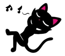 Gesture Black Cat sticker #2183757