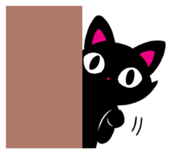 Gesture Black Cat sticker #2183759