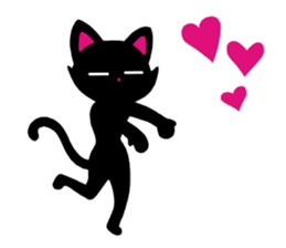 Gesture Black Cat sticker #2183760