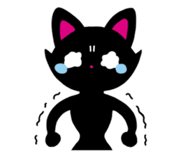 Gesture Black Cat sticker #2183761
