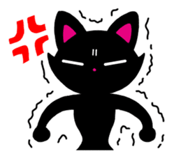 Gesture Black Cat sticker #2183762