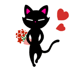 Gesture Black Cat sticker #2183763