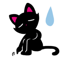 Gesture Black Cat sticker #2183765