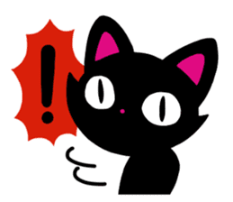 Gesture Black Cat sticker #2183766