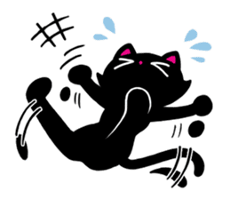 Gesture Black Cat sticker #2183767