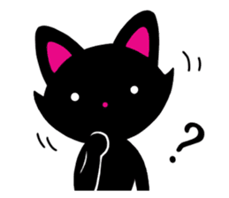 Gesture Black Cat sticker #2183768