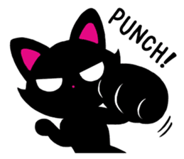 Gesture Black Cat sticker #2183771