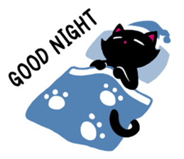 Gesture Black Cat sticker #2183775