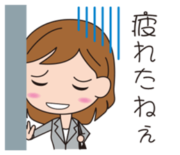 Female office worker of healing sticker #2184084