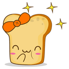Mr and Mrs Toastee , cute toast sticker sticker #2184661
