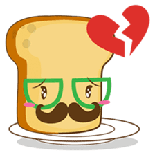 Mr and Mrs Toastee , cute toast sticker sticker #2184665