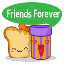 Mr and Mrs Toastee , cute toast sticker sticker #2184671