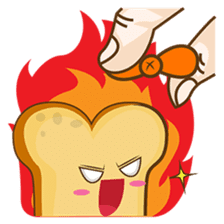 Mr and Mrs Toastee , cute toast sticker sticker #2184672
