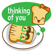 Mr and Mrs Toastee , cute toast sticker sticker #2184673