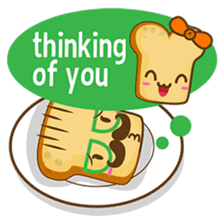 Mr and Mrs Toastee , cute toast sticker sticker #2184673