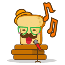 Mr and Mrs Toastee , cute toast sticker sticker #2184683
