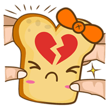 Mr and Mrs Toastee , cute toast sticker sticker #2184684